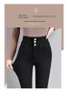 2025 New Women's High-Waisted Skinny Button-Up Jeans for Spring and Autumn
