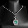 Jewelry Copper Bottom Gold-Plated Rose Chepala Green Sunflower Pendant Main Stone 18Mm