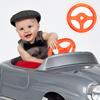 Universal Orange Plastic Steering Wheel Toy for Kids, Compatible with Rocking Cars, Bumper Cars, Go-Karts, Easy To Install, 6.49 Inch, Essential