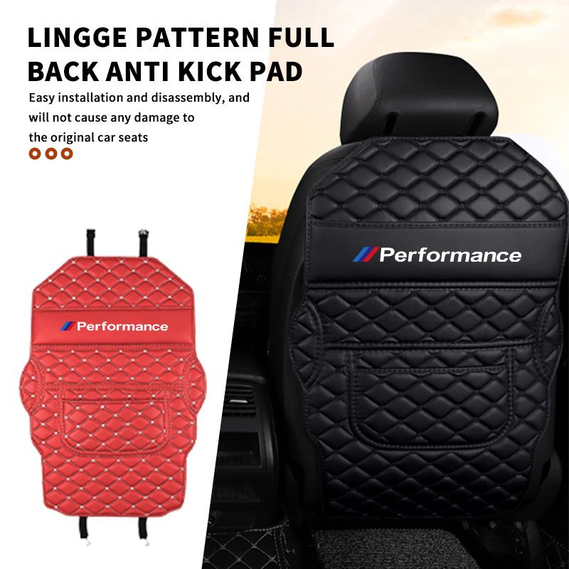 uylez5 Leather Car Seat Back Protector Kick-Proof Anti Slip Child Mat For BMW M3 M5 M6 Performance X1 X2 X3 X4 X5 M F01 Alpina F20