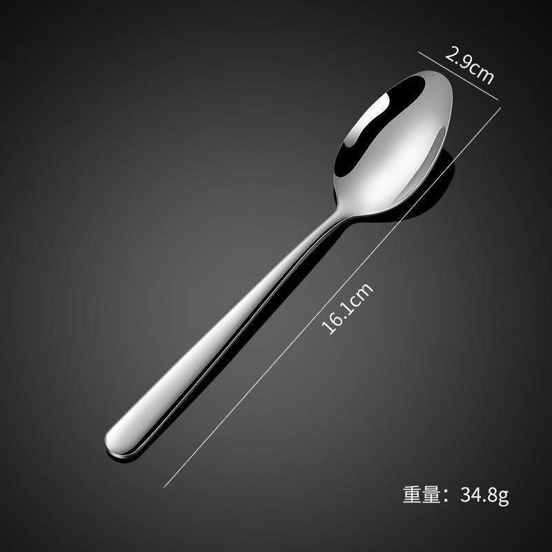 Thickened elegant 304 stainless steel tableware, knife, fork, spoon, steak set series, western coffee dessert spoon