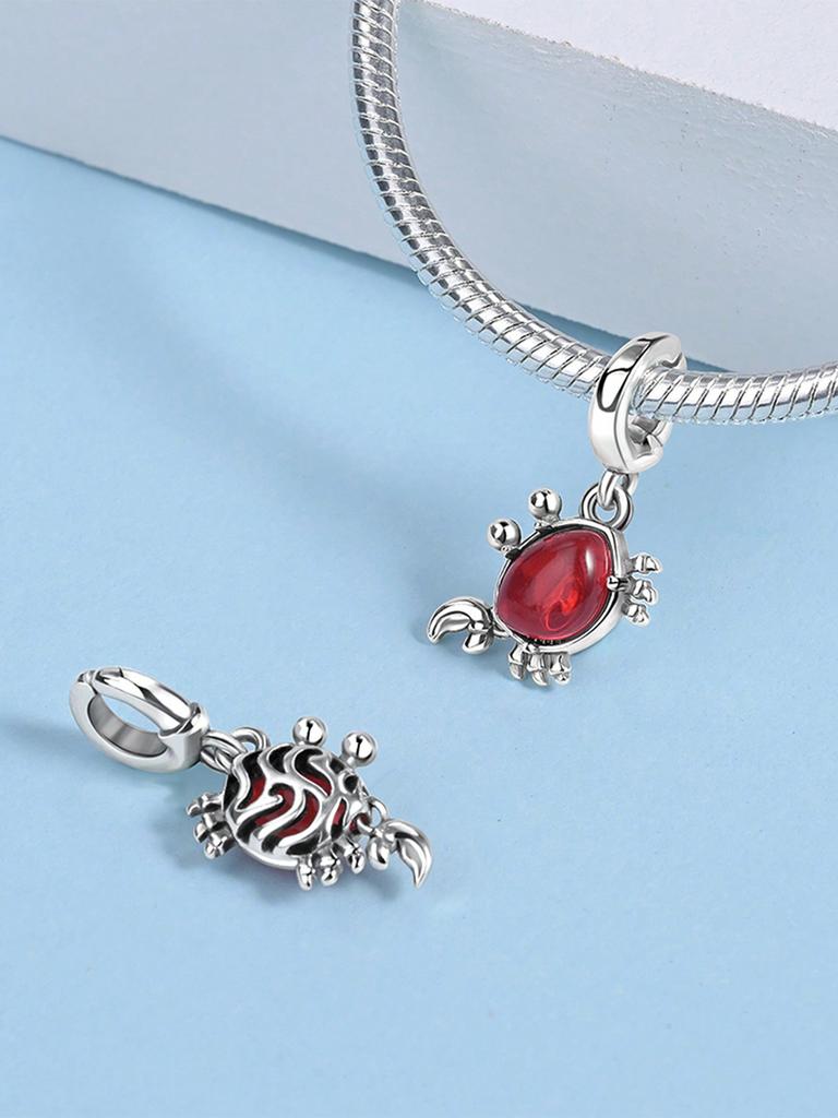 Charms Plata Crab And Octopus With Love Beads Charm Copper Plated Fit Charms Original Bracelet For Jewelry Making Diy Charm