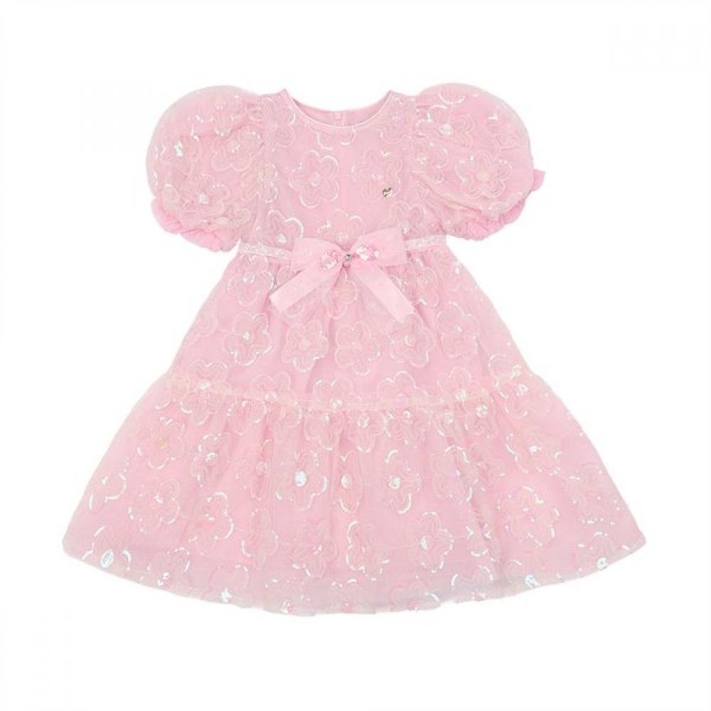 

French Cat Pink Sequin Flower Shar Dress Q51dco080p1 Pink/130