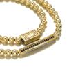 Men's punk bracelet, stylish rectangular micro-inlaid zircon crown bracelet, woven adjustable men's bracelet