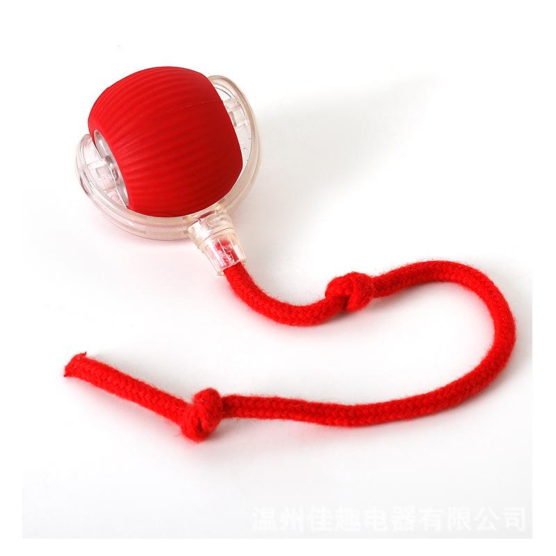 

Smart Dog Toy Ball Electronic Interactive Pet Toy Moving Ball Rope Automatic Moving Toy USB Rechargeable Toy for Puppy Chew красный