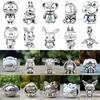 S925 Silver Cartoon Small Animal Series with Charm Beads Fit for Original Bracelets DIY Women's Fine Jewelry