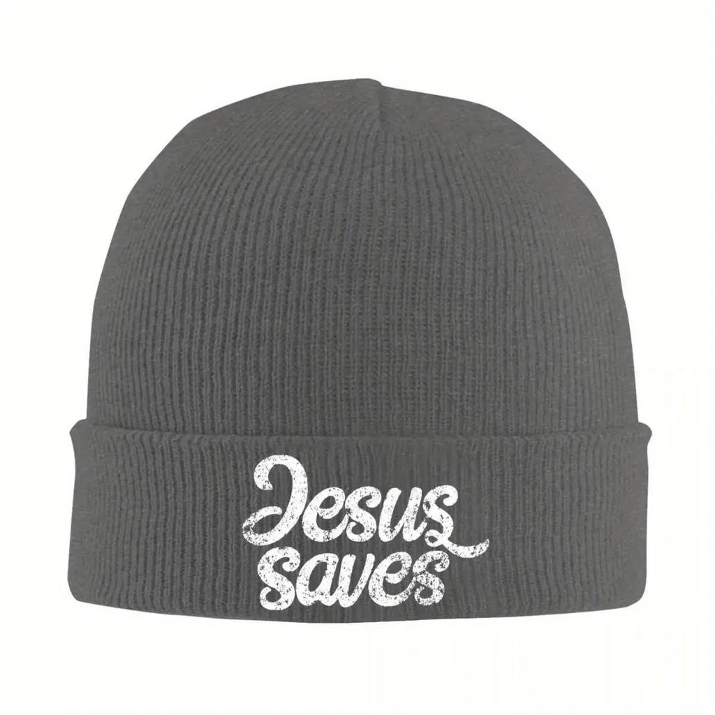 Jesus Saves Knitted Caps Womens Unisexs Skullies Beanies Winter Hats Christian God Casual Cap