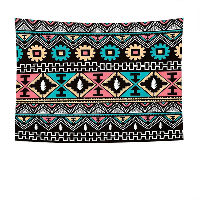 

Декоративное настенное панно с этническим геометрическим узором Арт-объект для стены за изголовьем кровати в спальне 74x94cm(29x37in)