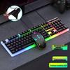 Silent Luminous Keyboard and Mouse Set, Multi-Key Anti-Ghosting with USB for Desktop and Laptop.
