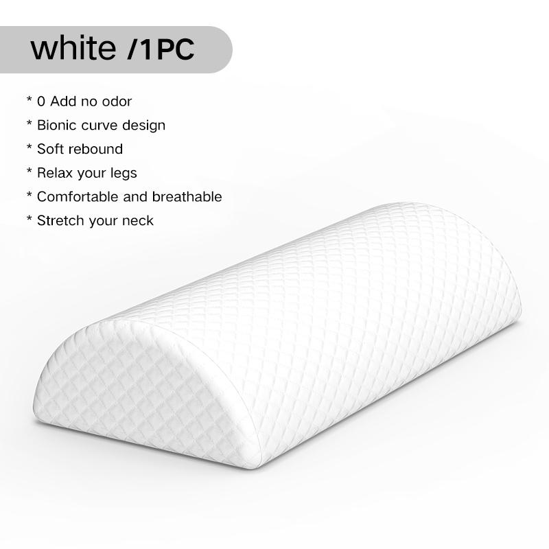 

Multi-purpose semi-circular pillow is suitable for a variety of people to use memory cotton to fill and play a good supporting r 45x18x10cm белый