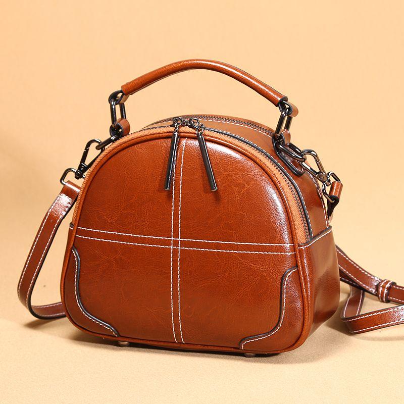 Women's Bags 2023 Senior Sense of Ladies Round Retro Handbag Fashion Crossbody Bags
