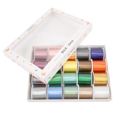 20 Stück Stickgarn Polyester 300 Meter 20 Farben Nähmaschinen-Set Zubehör