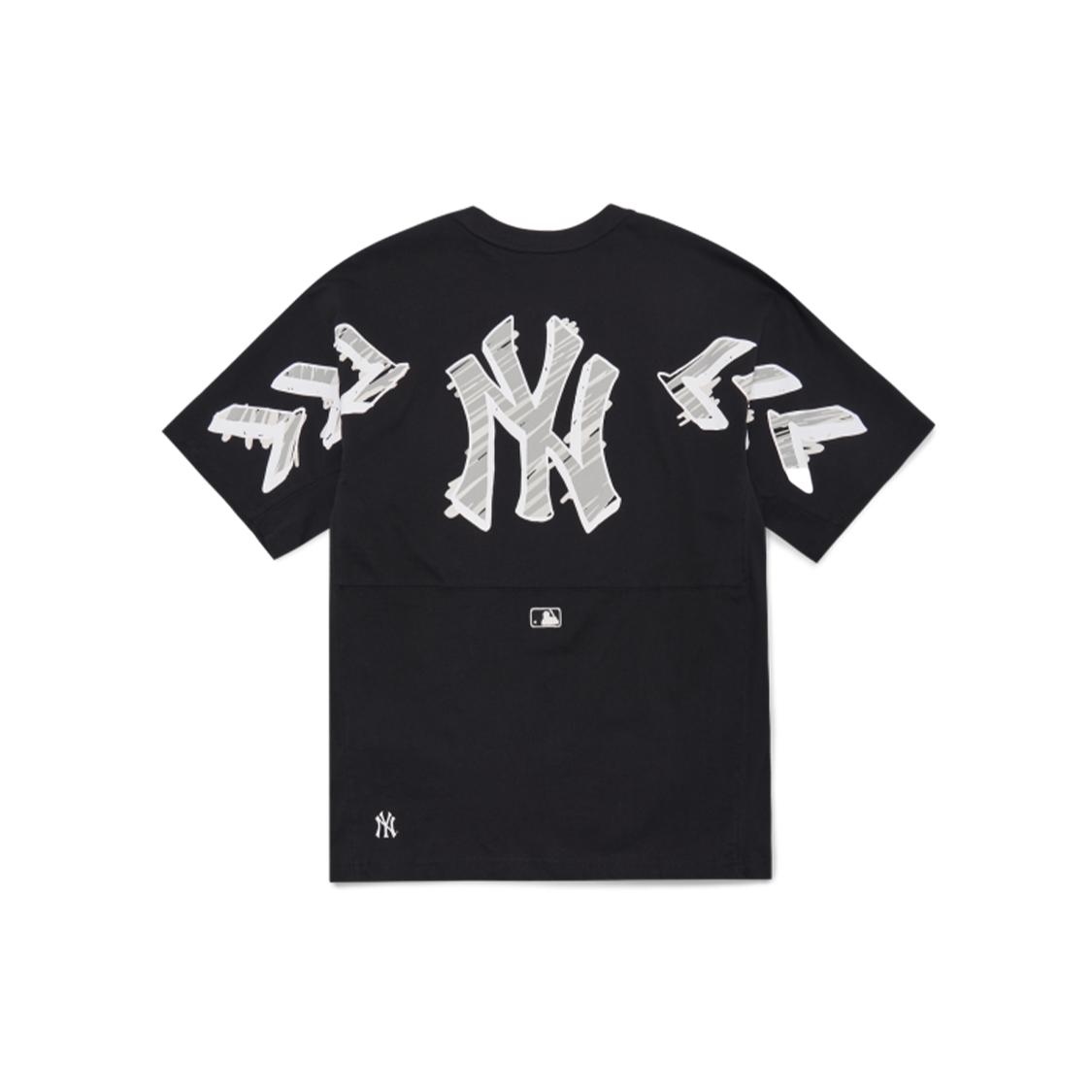 

New MLB Drop Shoulder Sleeve T-Shirt Unisex Black 3ATSS2023-50BKS XS