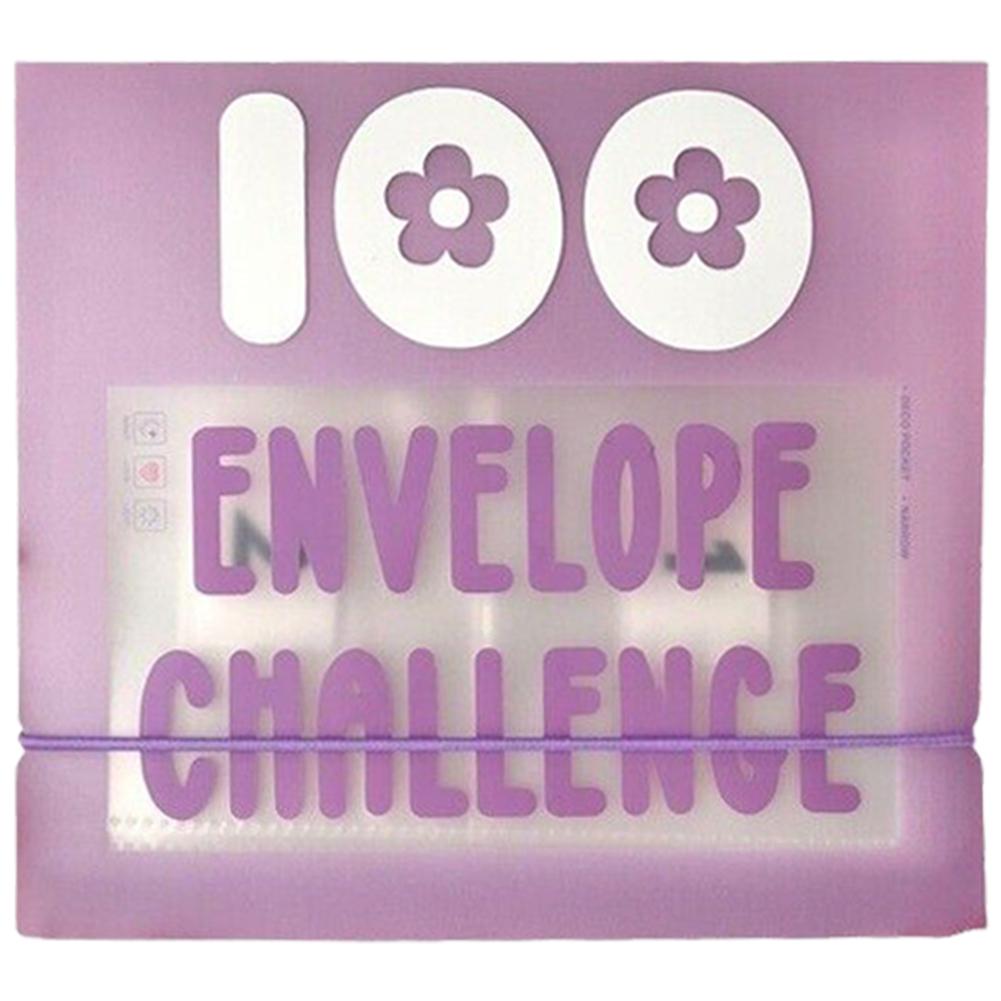 

Бюджетный переплет формата А5, двухсторонний, 4 кармана, 100 слотов, конверт, переплет с этикетками, многофункциональный, красочный, для экономии денег фиолетовый