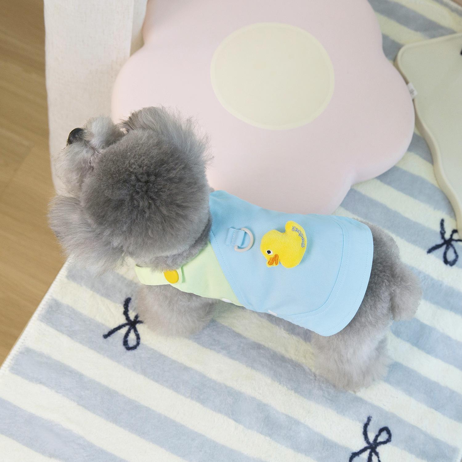 

Весна и лето новая одежда для собак и домашних животных радужная джинсовая юбка милый дышащий тонкий жилет для кошки и плюшевого мишки XXL синий