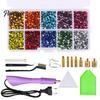 Flatback Rhinestone Setter Wand Hotfix Applicator Kit with 7 Tips, Hot Fix Crafting Supplies Tool, for DIY Clothing Fabric Craft Projects Shoes Bags