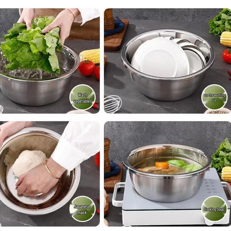 Ruhan Verdickte Edelstahl-Rührschüssel