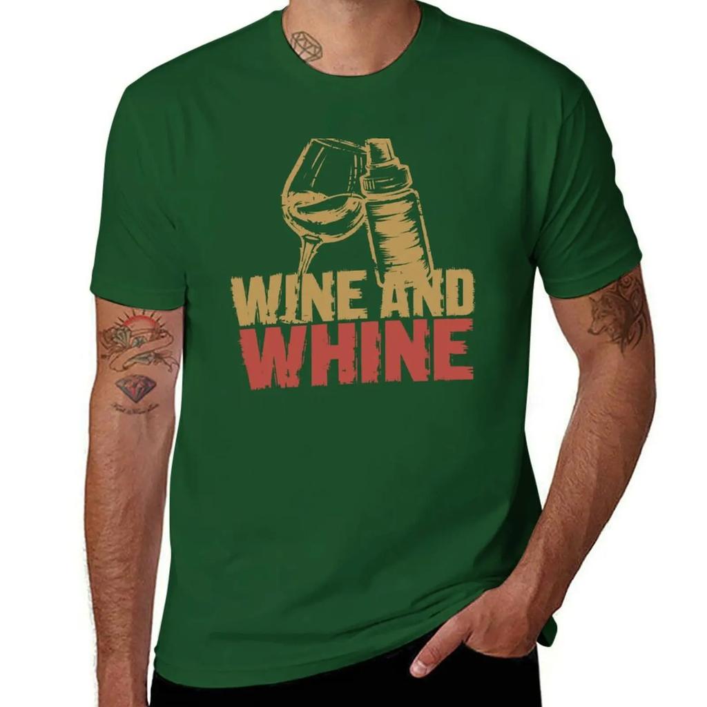 Mothers Day Gift Wine And Whine Mom Gift TShirt Anime T Shirts Vintage Mens T Shirts