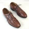 Vintage 80s-90s Allen Edmonds Byron Goodyear Welted Leather Punched Cap Toe Shoes Size 9.5D 27.0-27.5cm Brown(USED)