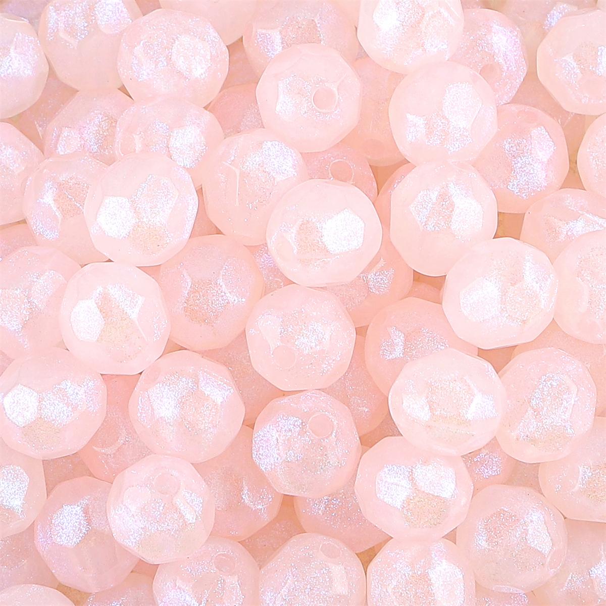 

500 г граненые акриловые бусины русалочьи круглые свободные разделительные бусины для изготовления украшений своими руками браслет ожерелье ручной работы 10mm 500g поросенок розовый