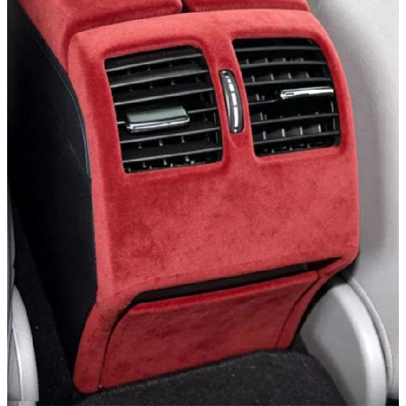 Suede For Mercedes Benz C Class W204 W205 W206 2007-2026 Car Rear Air Vent outlet Anti-Kick Cover Stowing Tidying Armrest Trim