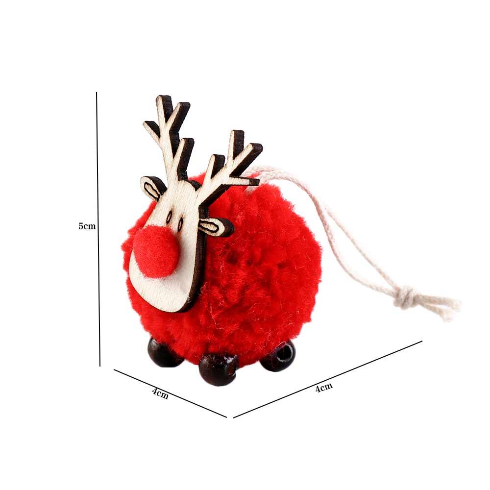 Jelen z plsti Dřevěné ozdoby s jelenem Dřevěný závěsný přívěsek s losem Losem Vánoční ozdoby na stromeček Nový rok