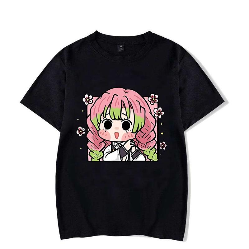 

Kanroji Mitsuri Print Graphic T-shirt Demon Slayer Anime Harajuku Vintage T Shirt Men Women Clothing Oversized Short Sleeve Tee 4XL