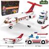 City Airport Airbus Aircraft Model Building Blocks Diy Airplane Control Tower Bricks Educational Toys For Children