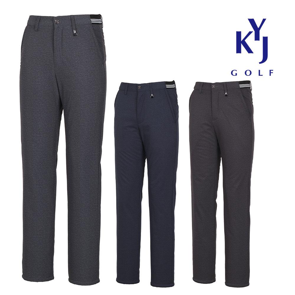KIM YOUNG JOO GOLF Men'S Winter Melange Windproof Spandex Golf Padded Pants Knwmpt04