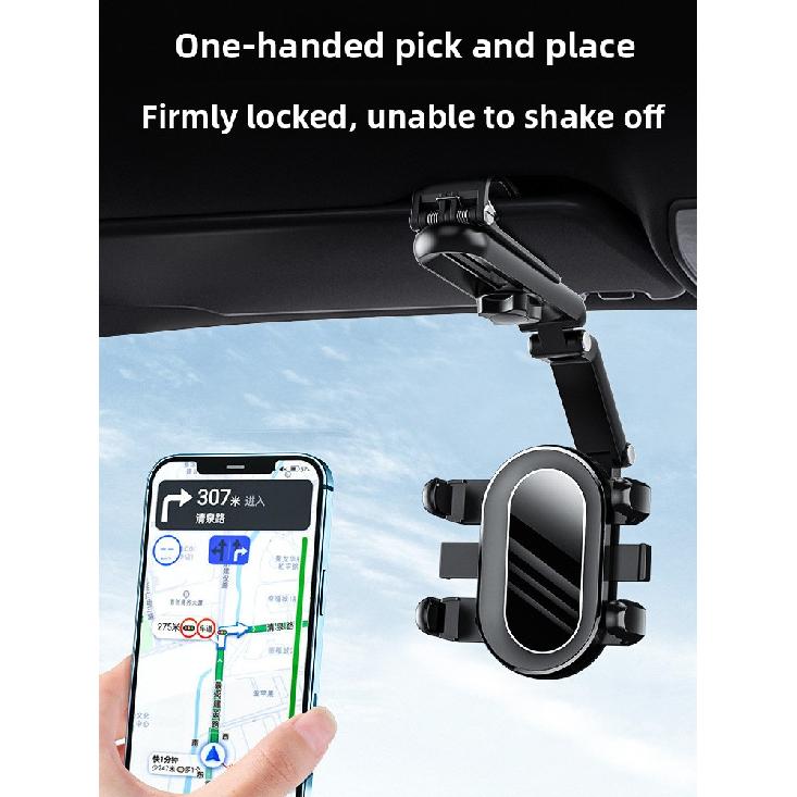 New Adjustable Rotating Sun Visor Navigation Phone Holder, Multifunctional Universal Fixed Mount for In-car Photography