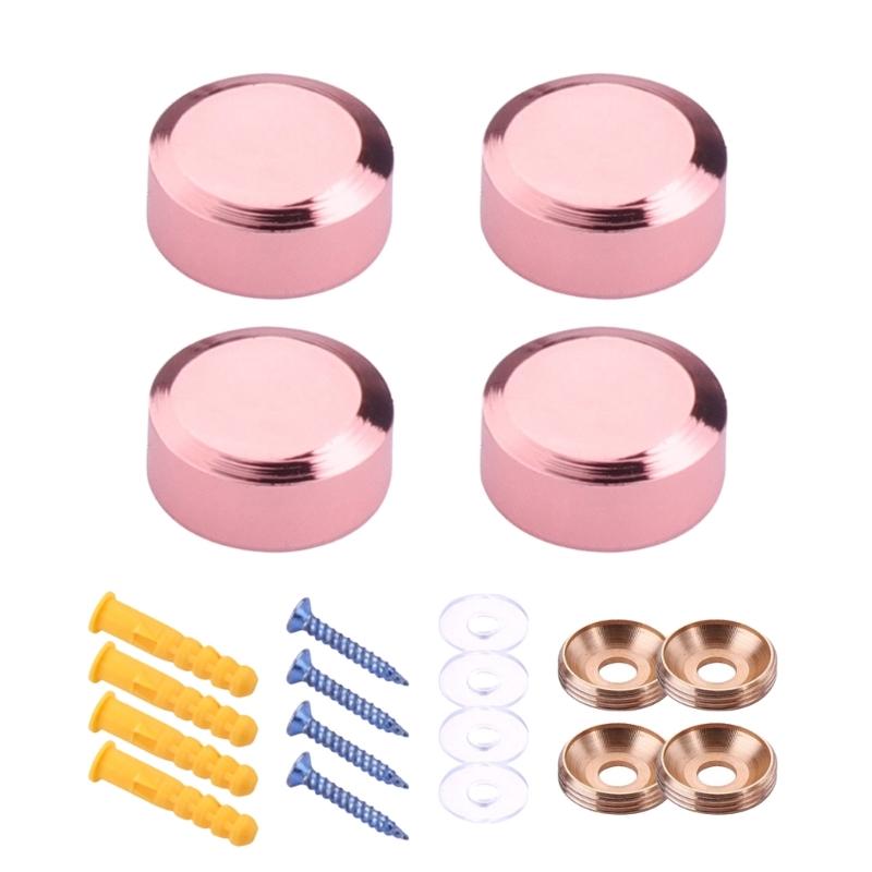 4 Stück Praktische Stabile Messing Roségold Spiegelbefestigungsschrauben Einfache Montage für Innenarchitekten und Enthusiasten