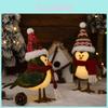 Adorable Christmas Led Bird Figurine With Colorful Hat Perfect For Holiday Decor Gifts