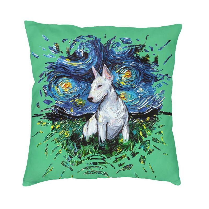 Potrivit pentru mașină, canapea, față de pernă, husă de pernă british bull terrier, kawaii, câine drăguț