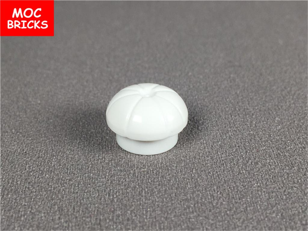 12 uds./lote Bloques MOC Casco Blanco Capa Barba Modelo 4cm Parte del Cuerpo de Figura Bloques de Construcción Educativos Pequeños Juguetes para Niños