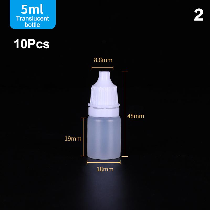 Hot 10Pcs Empty Eyedrop Bottle Squeezable Eye Drop Bottle 5/10/15/20/30ml Eye Liquid Dropper Bottles Container Refillable Bottle