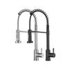 304 Stainless Steel Brushed Gold, Black & White Kitchen Pull-Out Spring Faucet