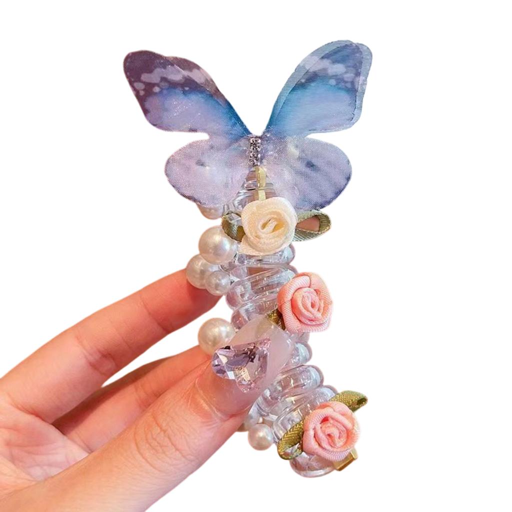 Butterfly Hair Ties for Women, Phone Hair Elastics with Cute Butterfly Design, Non- Ponytail Holders for Daily Use, Hair Accessories for Girls