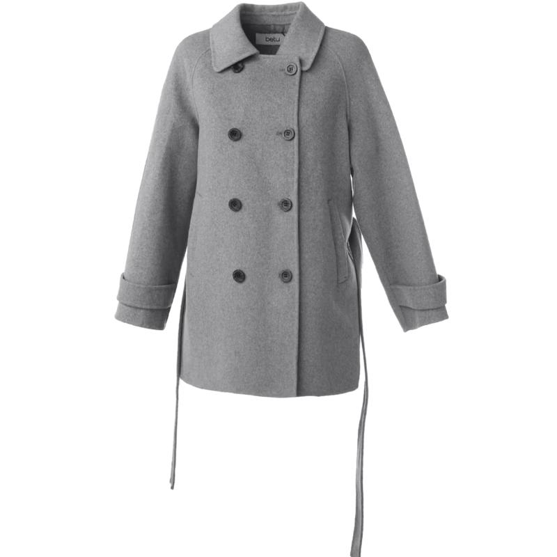 

BETU Women s Winter Wool Blend Double-Sided Coat S