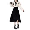 Autumn High-End Maternity Mid-Length Loose Casual Skirt with Belly Support