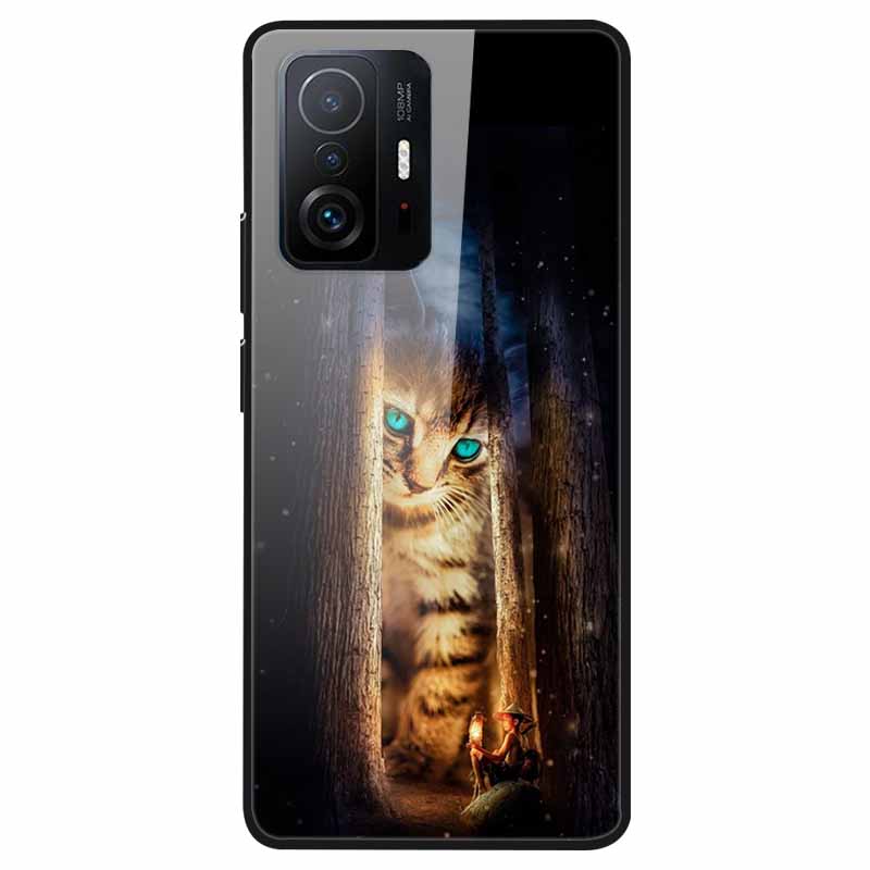 For Xiaomi 11T Tempered Glass Case Soft Bumper Hard Funda For Xiaomi mi 11T Pro Phone Case 11 T 11T Pro 11TPro Back Cover Shells