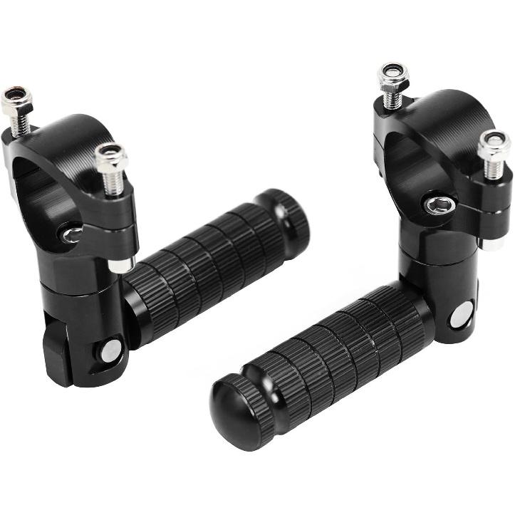 Foot Pegs Non-sliding Footrest Motorcycle Bicycle Folding Foot Pegs 90 Degree Foldable Electric Motorbike Passenger Footrests Rearsets Rear Set