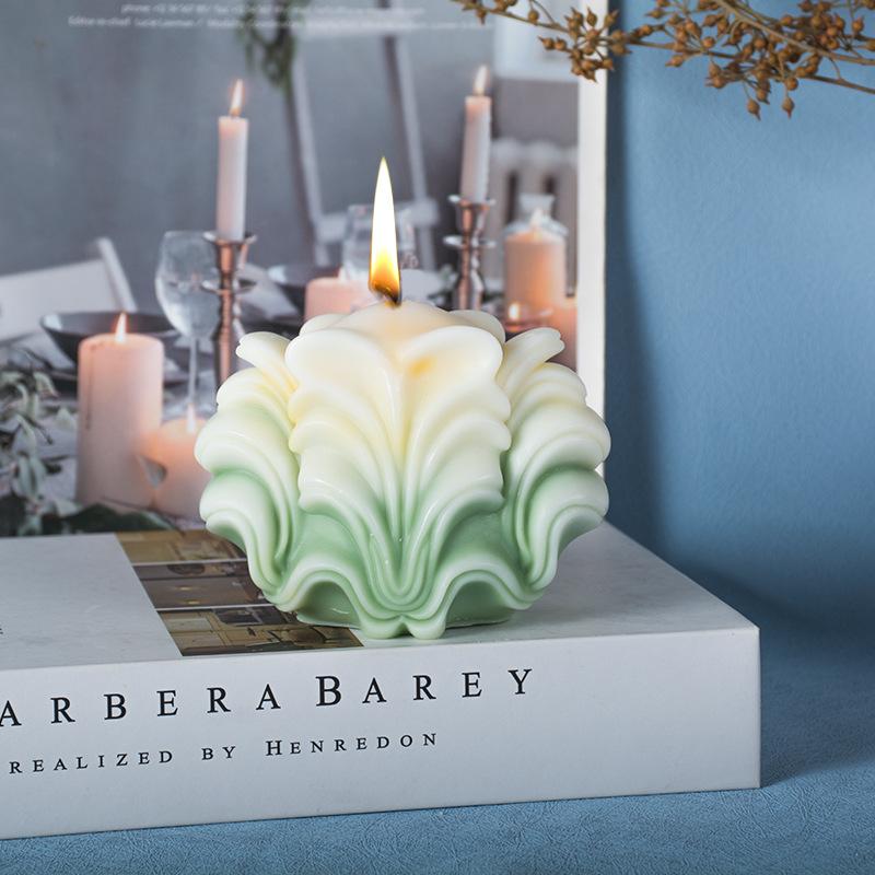 Ozeanschale Kerze Silikonformen Handgemacht Welle Gestreifte Schale Aromatherapie Seife Harzform Eis Kuchen Herstellungswerkzeug Geschenk Dekoration