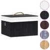 VidaXL Boîtes de rangement en bambou 4 pcs Noir