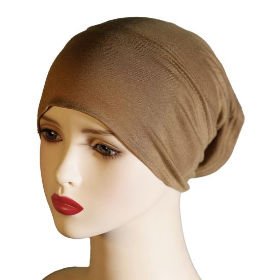 Headscarf Hat Mercerized Cotton Soft Breathable Wrinkle-Resistant Fabric Elastic Comfortable Fit Turban Hat Daily Wear