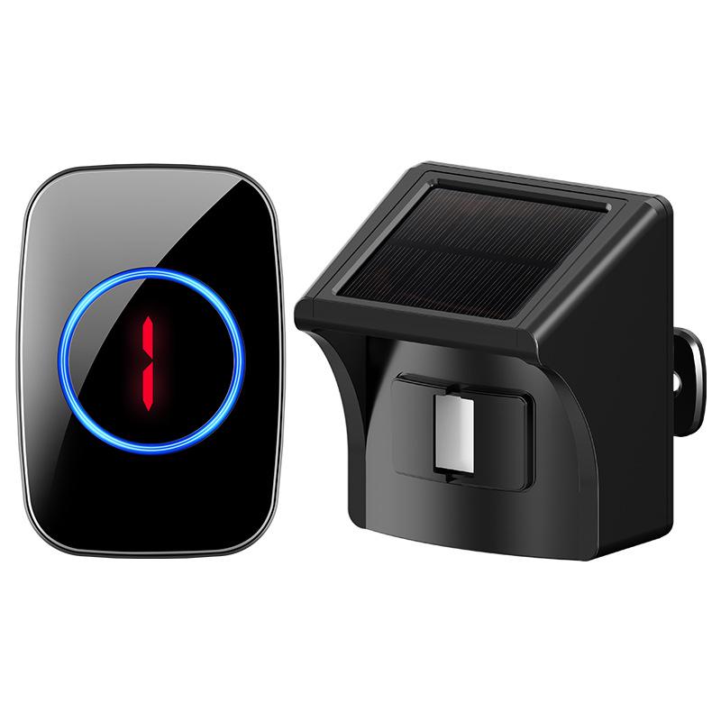 Wireless Outdoor Solar Infrared Driveway and Pond Anti-Theft Alarm with Digital Display
