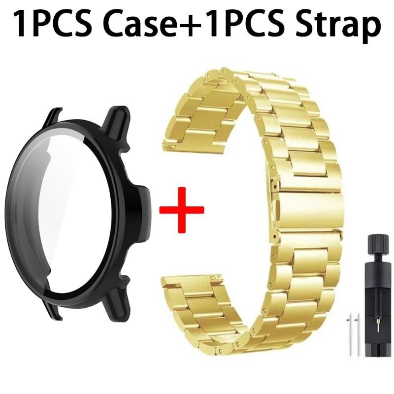 Strap + Case Cover for Garmin Active 5 / Vivoactive 5 Stainless Steel Band for Garmin Active5 Wristband Protective Shell