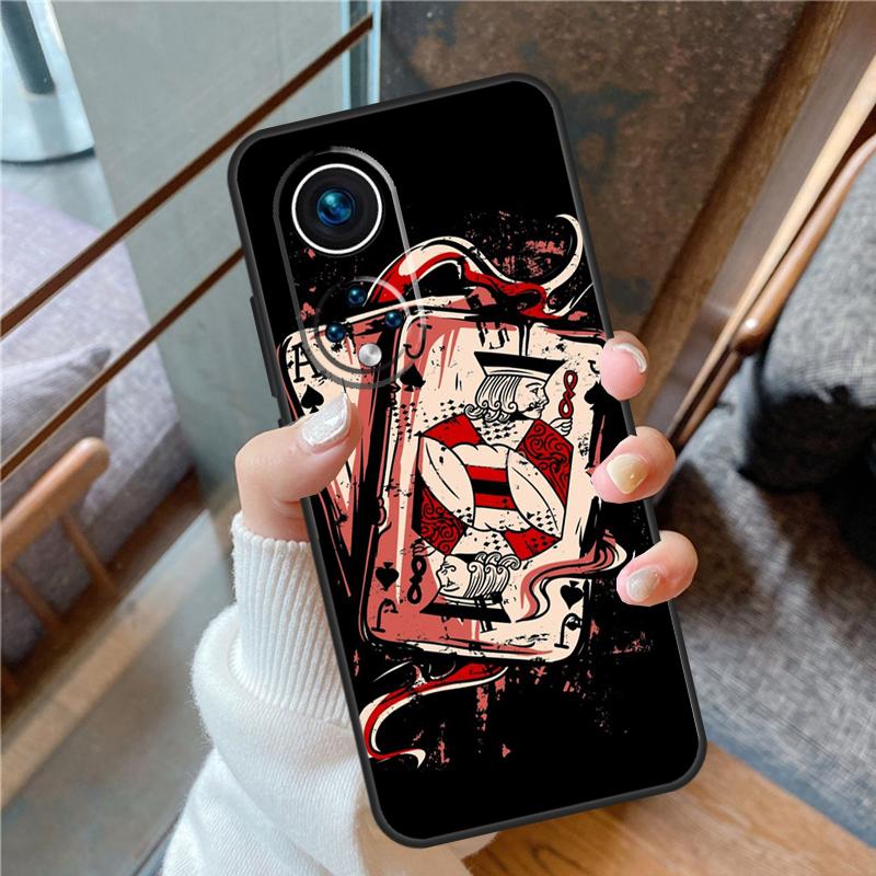 Ace of Spades Poker For Honor Magic 8 Pro 5 6 7 Lite Case Cover For Honor 90 70 50 400 200 X8a X8b X9a X9b X9c