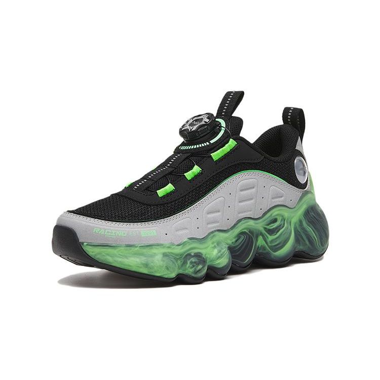 Anta Anti-Slip Wear-Resistant Sports Casual Shoes Kids Sneakers Black Green 312318803-3