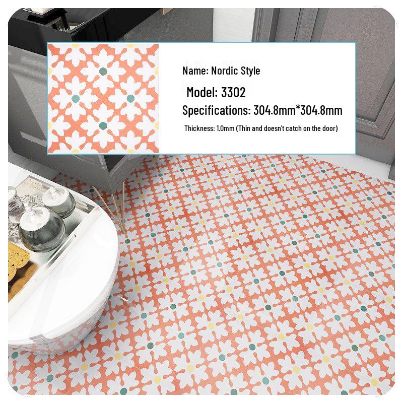 PVC Self-Adhesive Waterproof Stone Plastic Floor Sticker for Bathroom and Kitchen