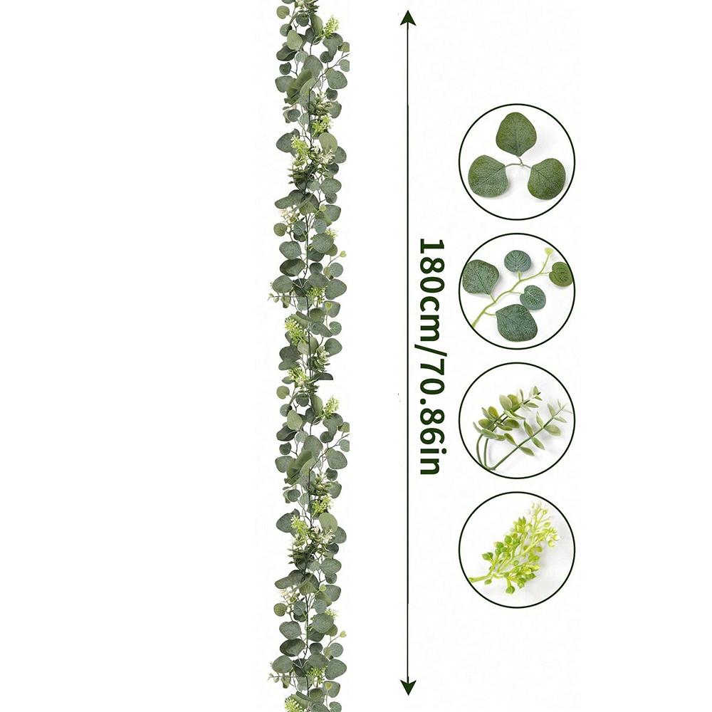 

Искусственная гирлянда из эвкалипта, поддельная зелень, листья эвкалипта, лозы для свадебной арки, фона, украшения стола для вечеринки, стены, дома